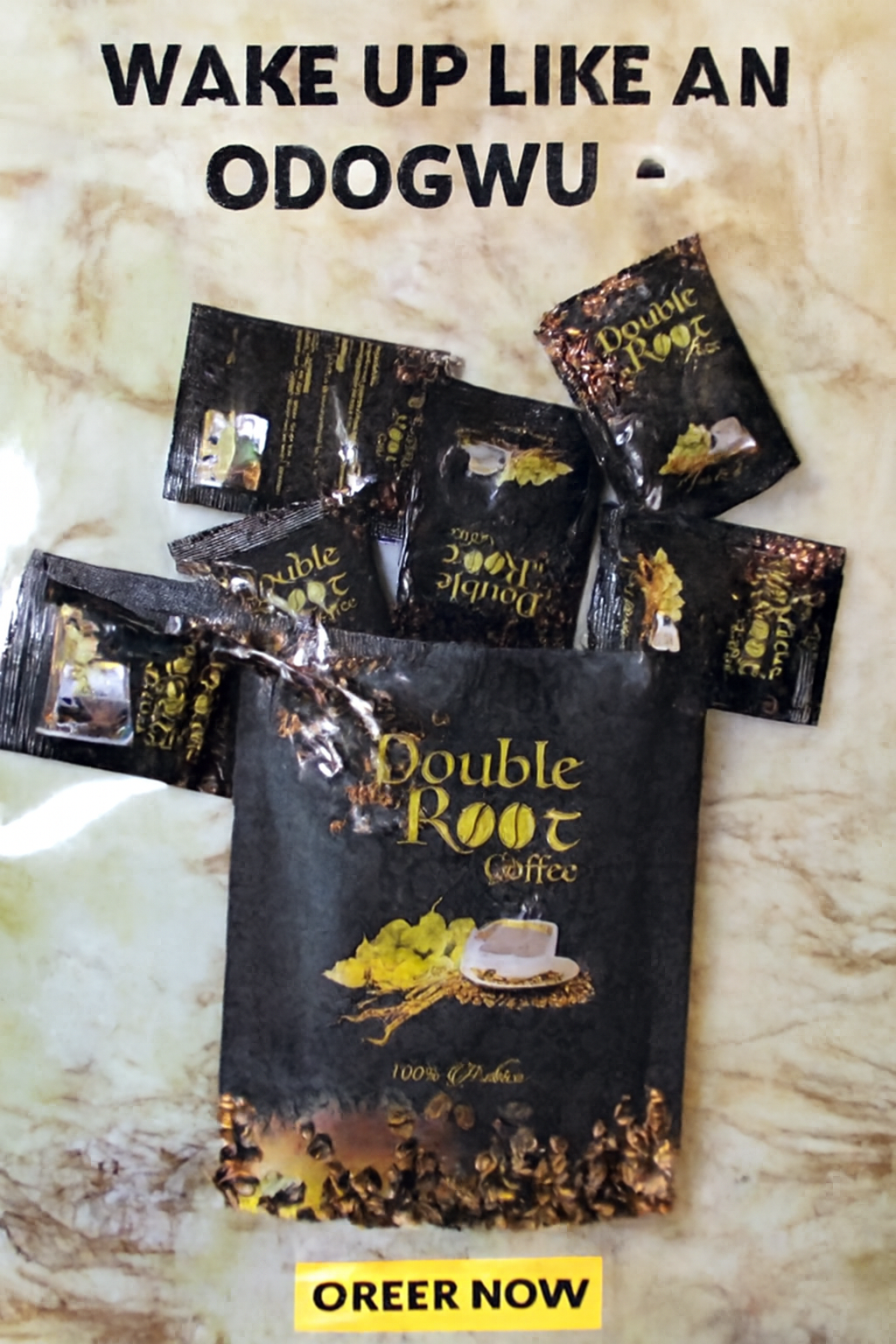 Illustration of Tongkat Ali, Maca, Ginseng, and Ganoderma roots